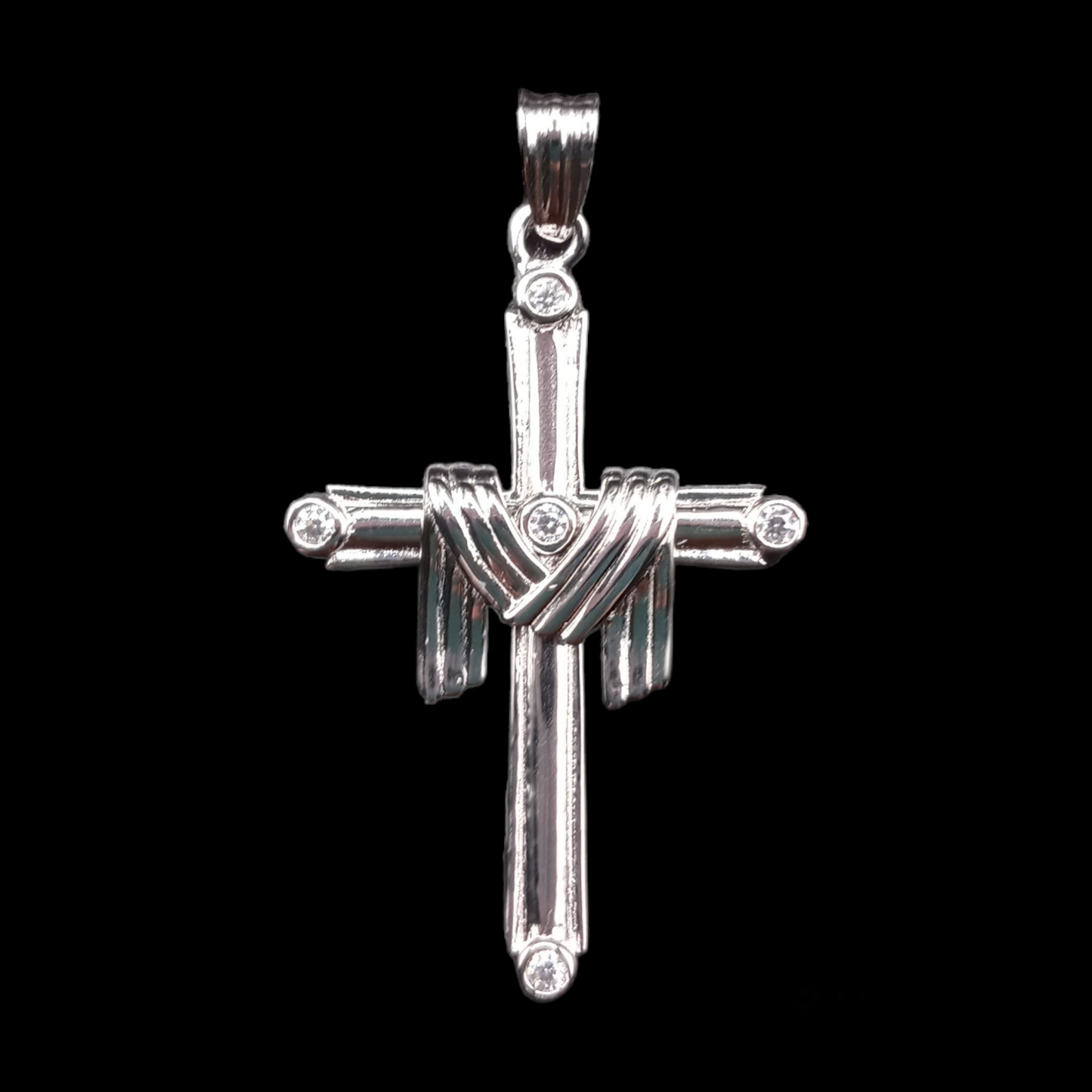 925 Sterling Silver Cloth Cross Pendant