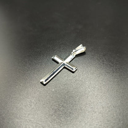 925 Sterling Silver Flat Cross Pendant - SOP00042