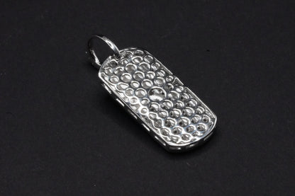 925 Sterling Silver American Flag Dog Tag Pendant - SLP00064