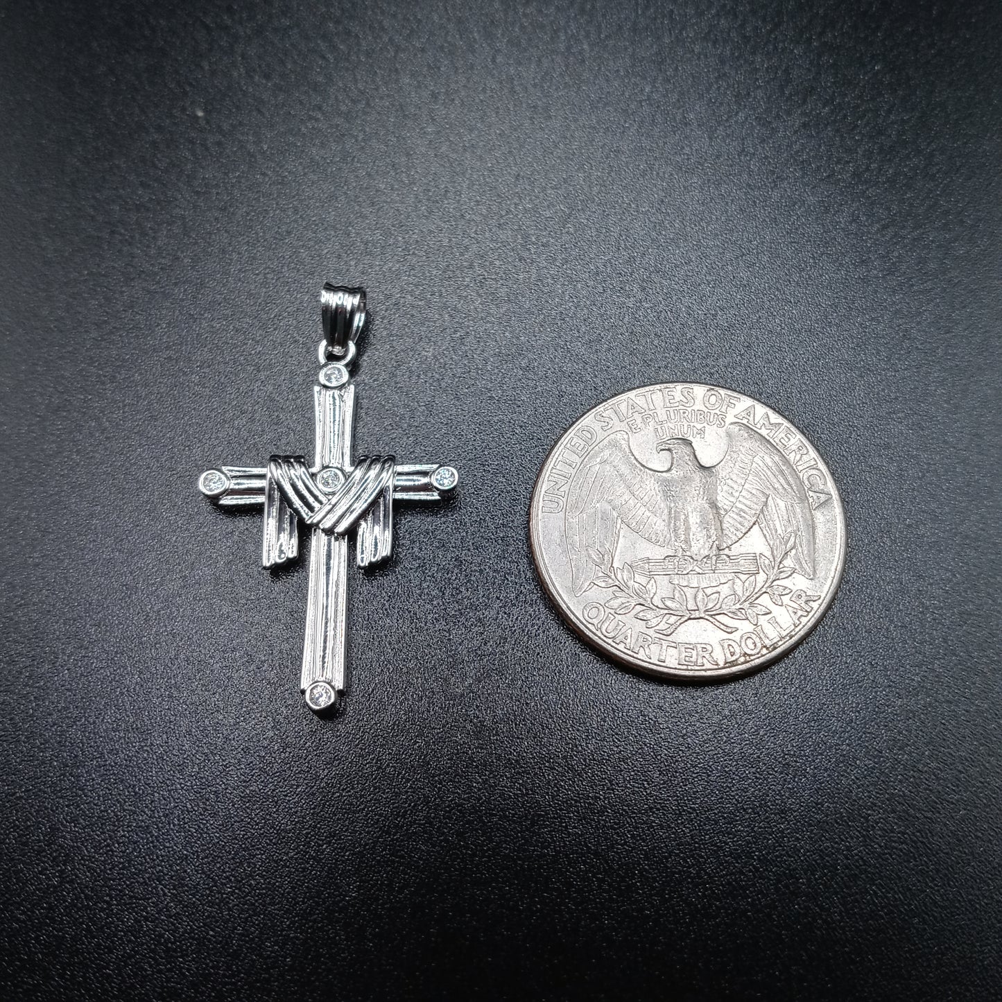 925 Sterling Silver Cloth Cross Pendant