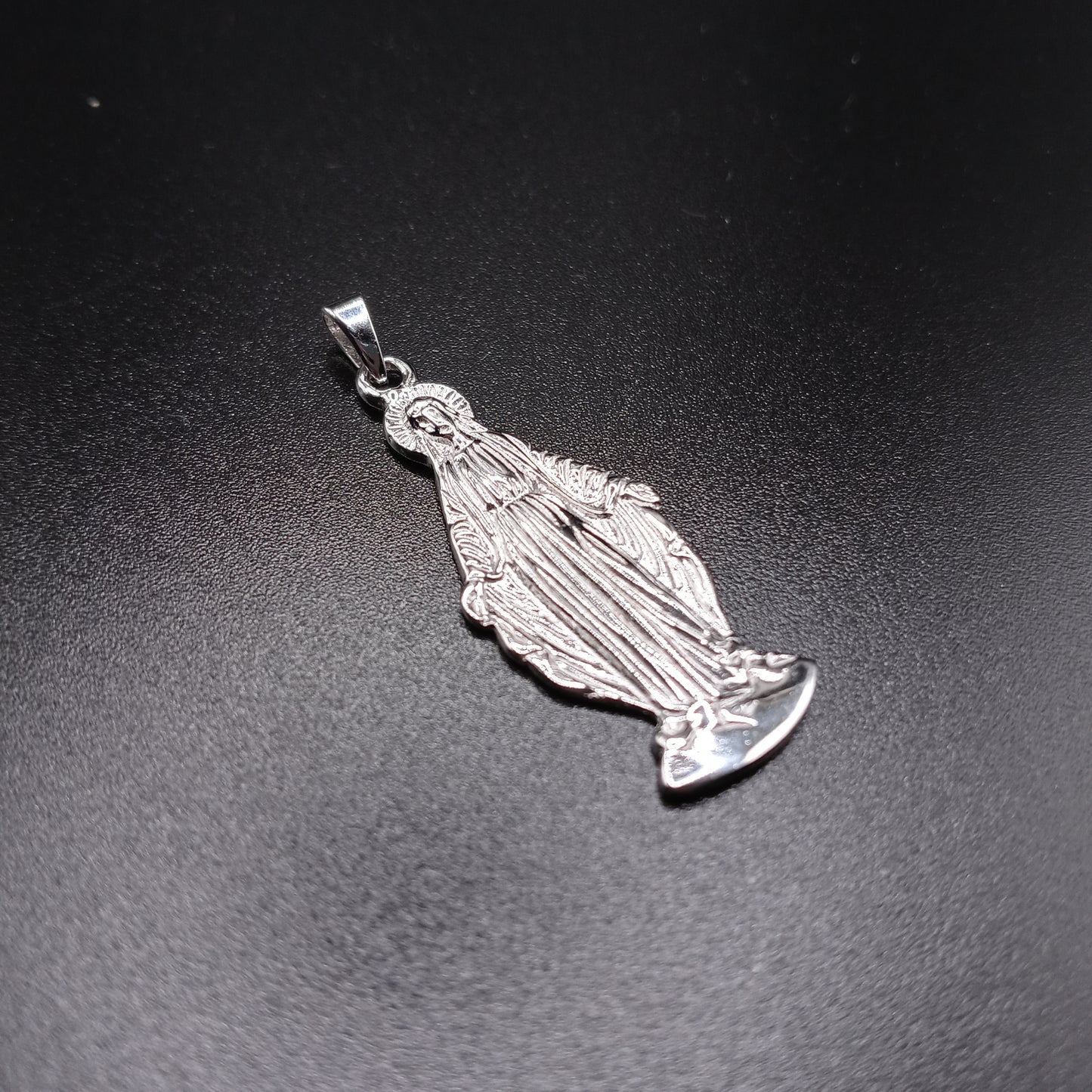 925 Sterling Silver Miraculous Mary Pendant