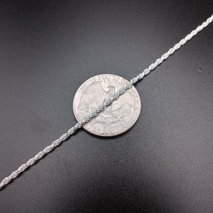 925 Sterling Silver 2mm Rope Chain - CH524