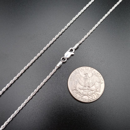 925 Sterling Silver 2mm Rope Chain - CH524