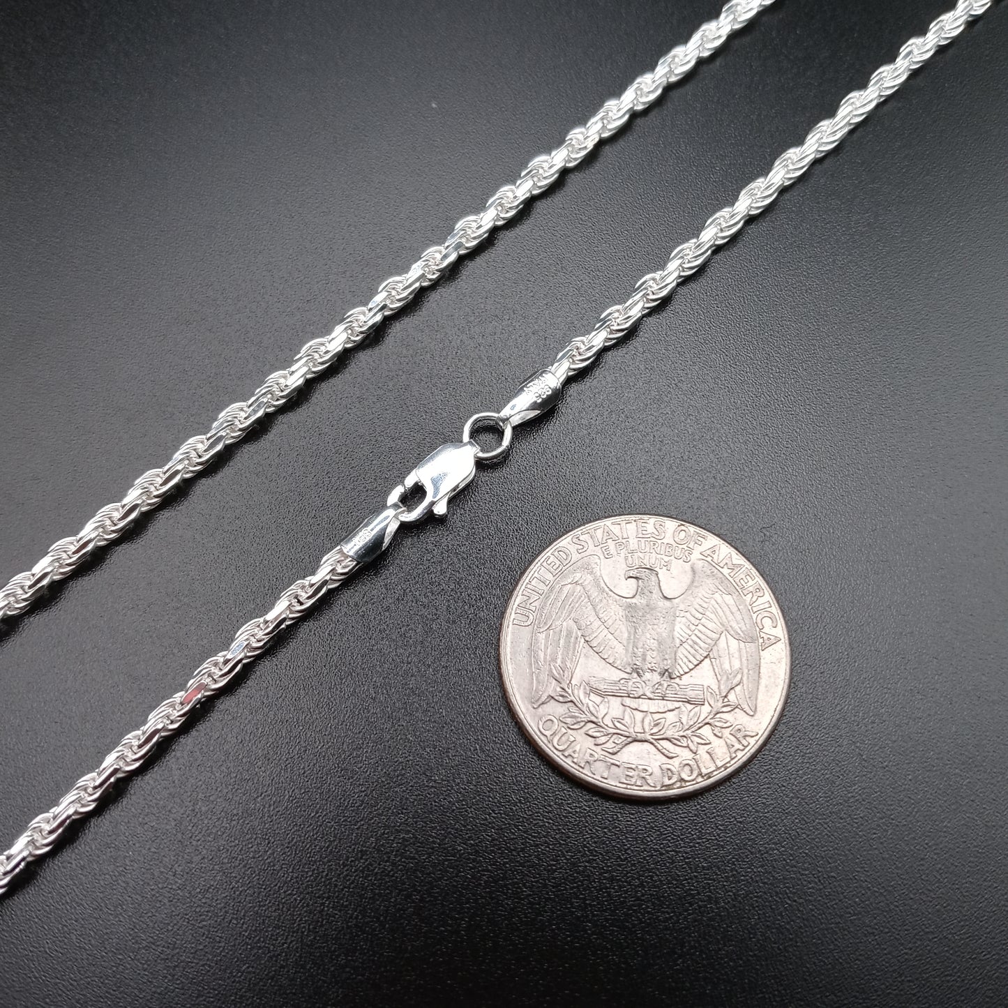 925 Sterling Silver 2.8mm Rope Chain - CH526