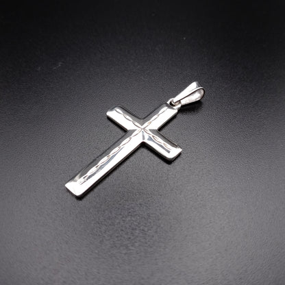 925 Sterling Silver Flat Cross Pendant