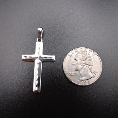 925 Sterling Silver Flat Cross Pendant