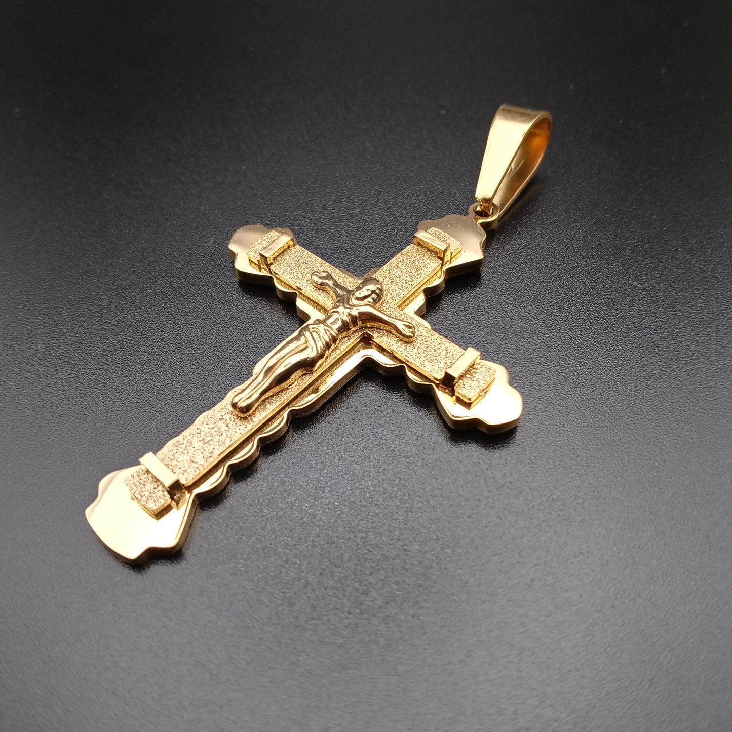 Gold Plated Crucifix Pendant