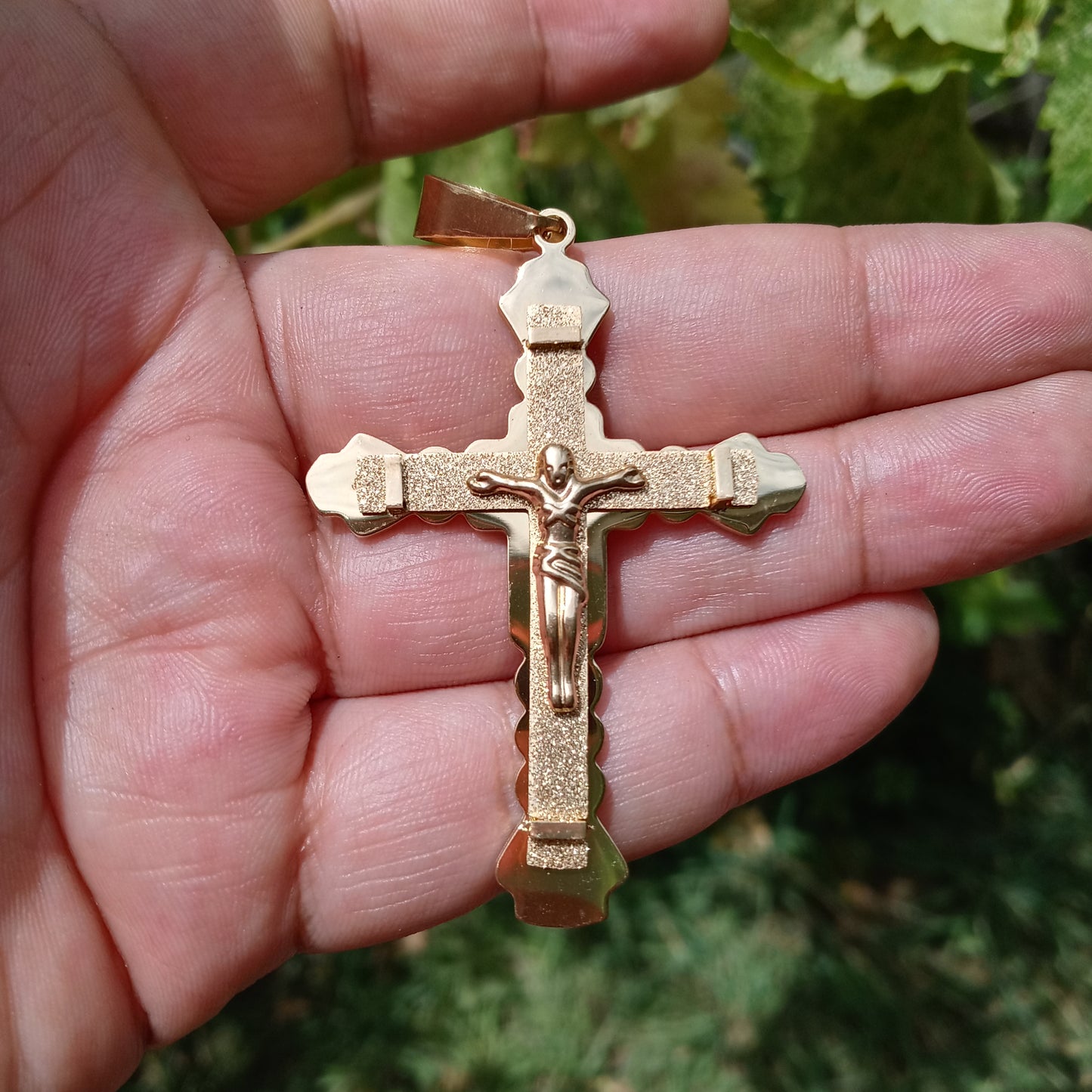 Gold Plated Crucifix Pendant