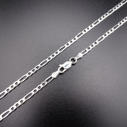 925 Sterling Silver 2.9mm Figaro Link Chain - CH604