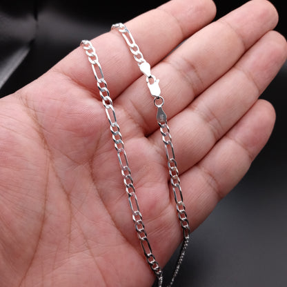 925 Sterling Silver 3.9mm Figaro Link Chain - CH605