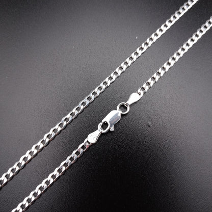 925 Sterling Silver 2.8mm Curb Link Chain - CH615